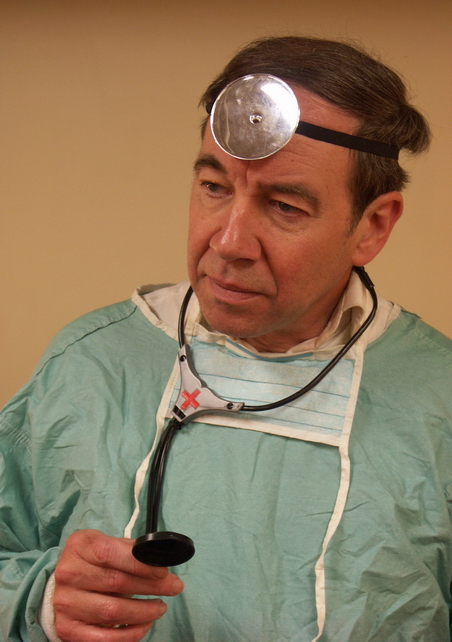 Michael Townsend Wright as a surgeon
