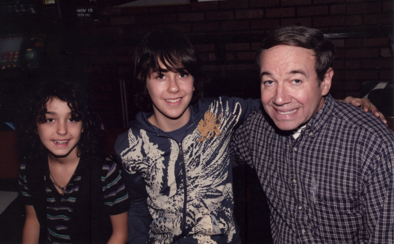 Michael Townsend Wright with Alex and Nat Wolff